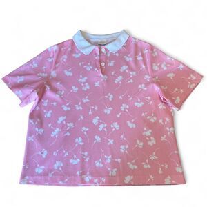 Vintage floral collared polo